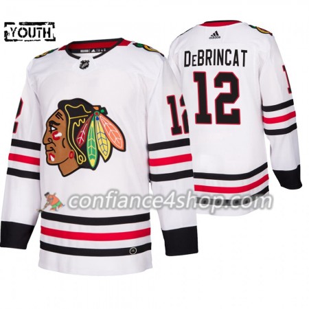 Adidas Maillot de Hockey Chicago Blackhawks Alex DeBrincat 12 Adidas 2019-20 Blanc Authentic - Enfant